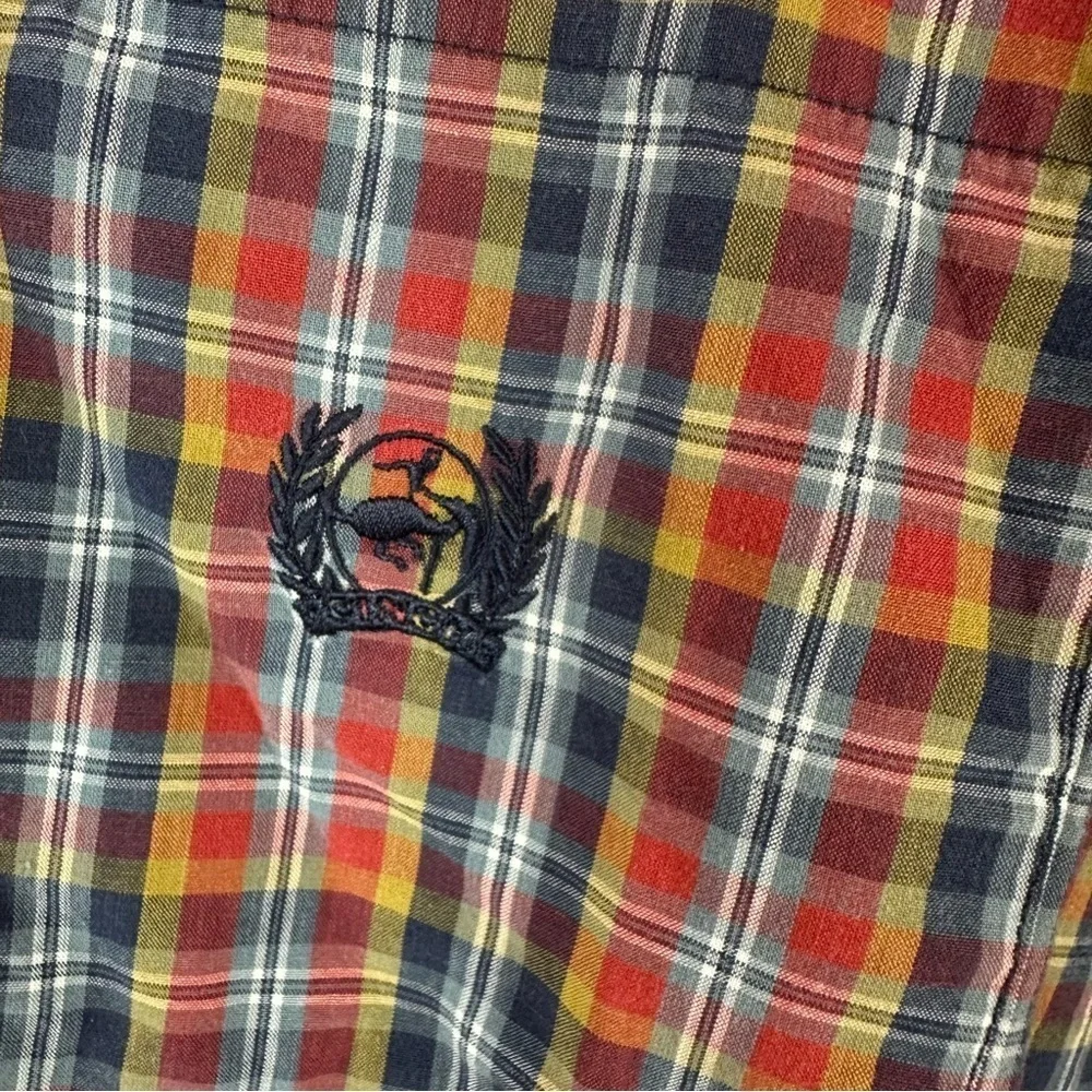 Cinch western Red Blue plaid cotton Casual Button Down Shirt sz XL cowboy rodeo